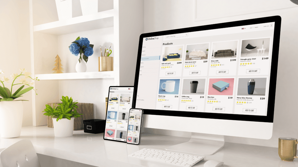 Home & decor website landing pages