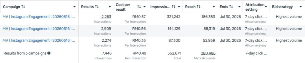 Tyvek's Meta result that achieved over 7,000 interactions in total.