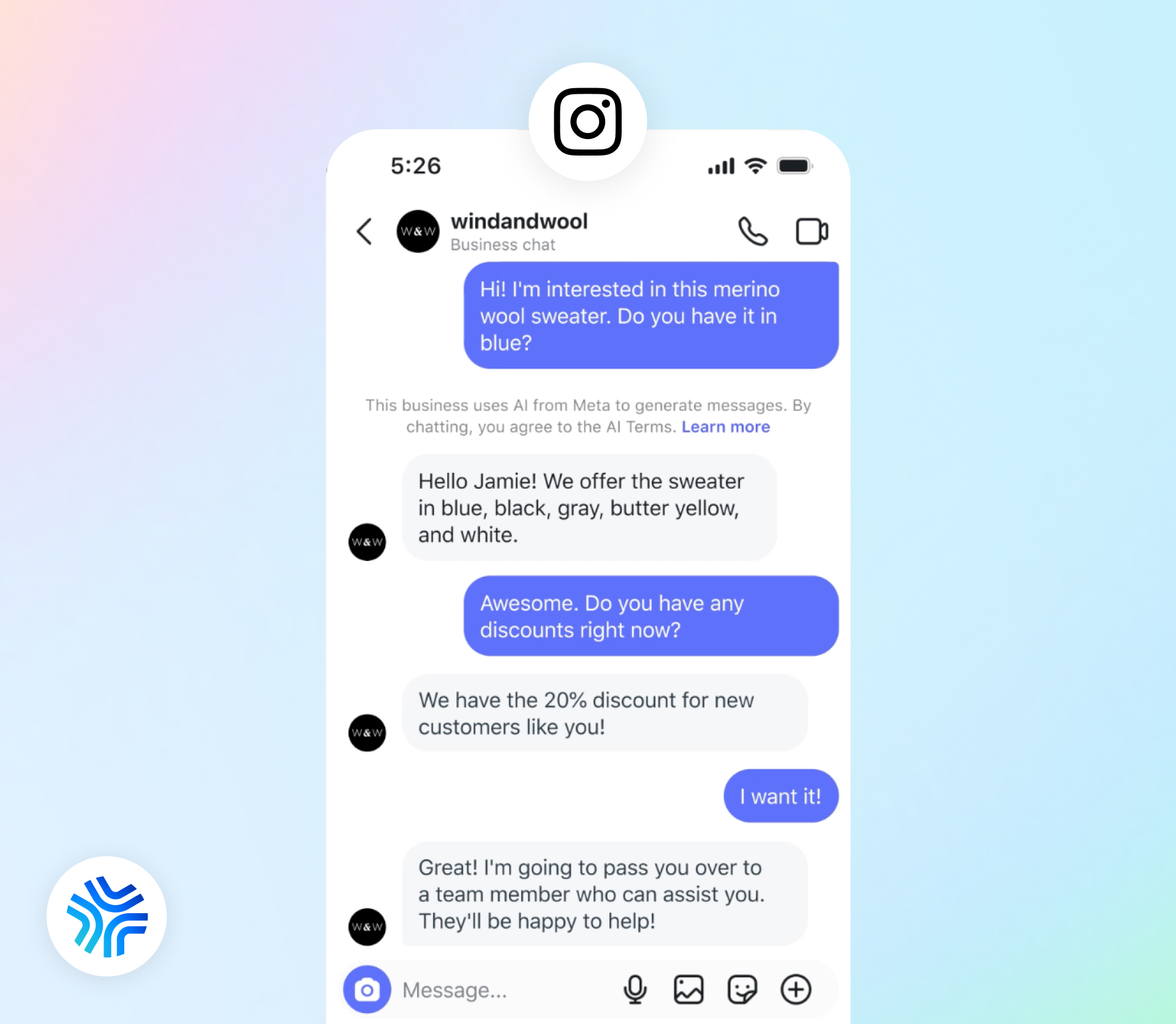 Meta Business Agent on Instagram